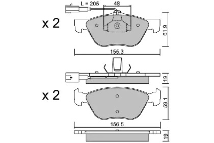 Комплект тормозных колодок (AISIN: BPFI-1030)